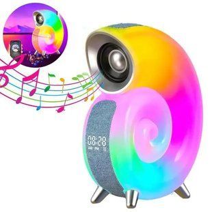 Бездротова розумна колонка нічник Равлик Conch Music Light 4 в 1 портативний RGB світильник з Bluetooth 5096598 фото