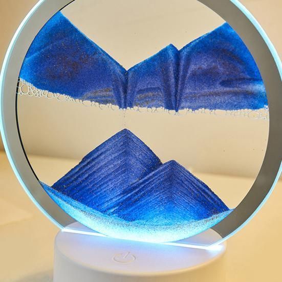 Настільна LED лампа нічник RGB Пісочний годинник 3D Sandscape. Картина Рухомий пісок 2053d фото