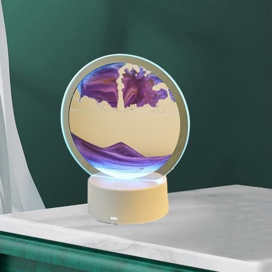 Настільна LED лампа нічник RGB Пісочний годинник 3D Sandscape. Картина Рухомий пісок 2053d фото