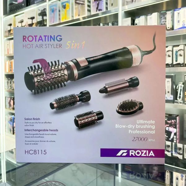 Фен-стайлер з обертовою насадкою ROZIA 5в1 HC8115 hair dryer AND-6162-6 2054899 фото