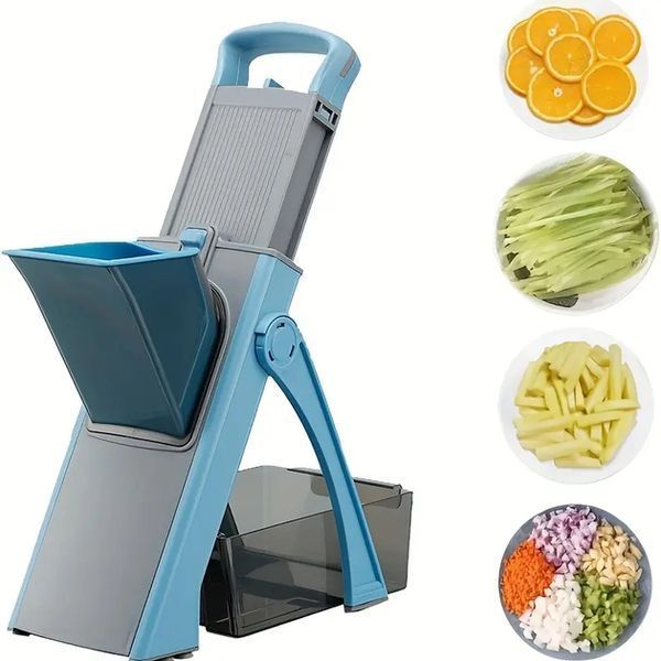 Багатофункціональна овочерізка з регульованою товщиною нарізки Vegetable cutter 223-6 Овочерізка з контейнером Jam223-6 фото