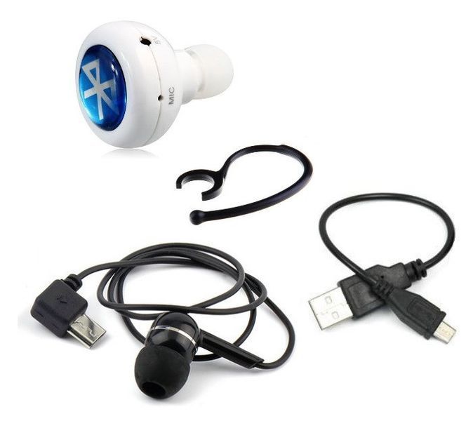 Бездротові стерео навушники AirBeats Bluetooth mini 4.0 Stereo Headset White блютуз гарнітура 540102101 фото
