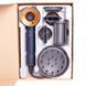 Фен з 5 різними насадками для сушіння та укладання hair dryer fan синій G5936 фото 3