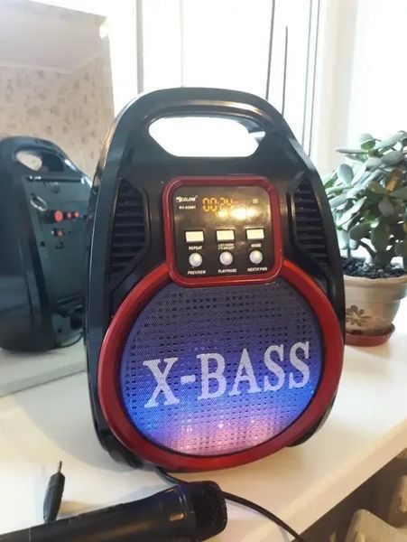 Колонка Golon RX 810 з мікрофоном - портативна Bluetooth колонка з радіо та світломузикою sp362591810 фото