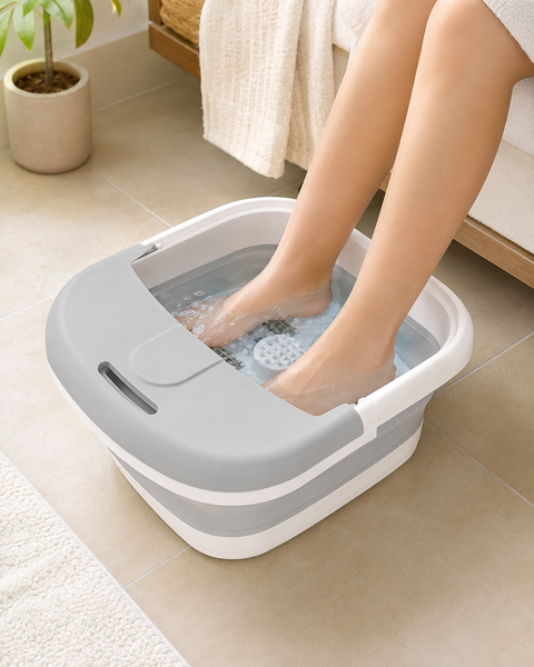 Складна гідромасажна ванна для ніг Folding Foot Bath / Складана ванна для ніг / Ванночка масажер з ІЧ підігрівом 24433007 фото