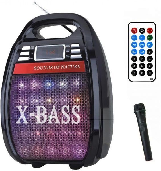 Колонка Golon RX 810 з мікрофоном - портативна Bluetooth колонка з радіо та світломузикою sp362591810 фото
