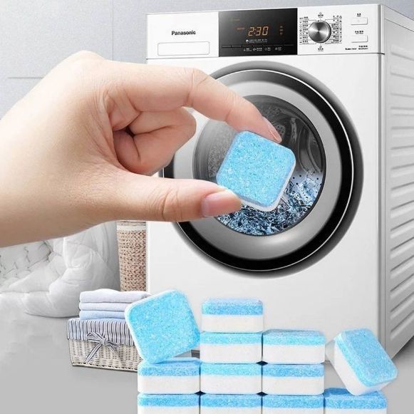 Антибактеріальний засіб очищення пральних машин Washing mashine cleaner №2 у шипучих таблетках G3717 фото