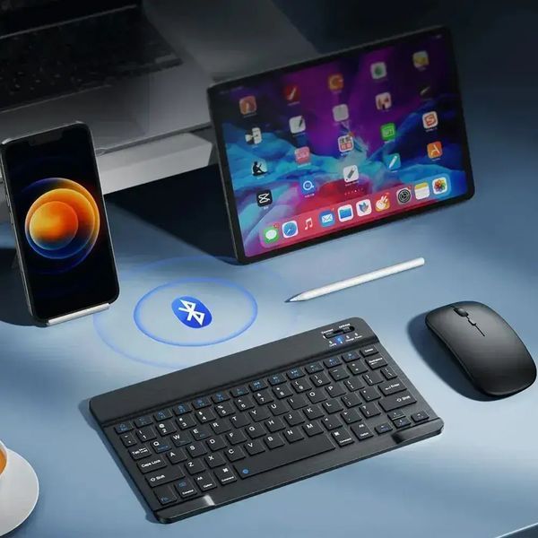 Клавіатура для планшета / Бездротова Bluetooth клавіатура з мишкою BT Combo / Набір 2в1 клавіатура + мишка sp9212-50 фото