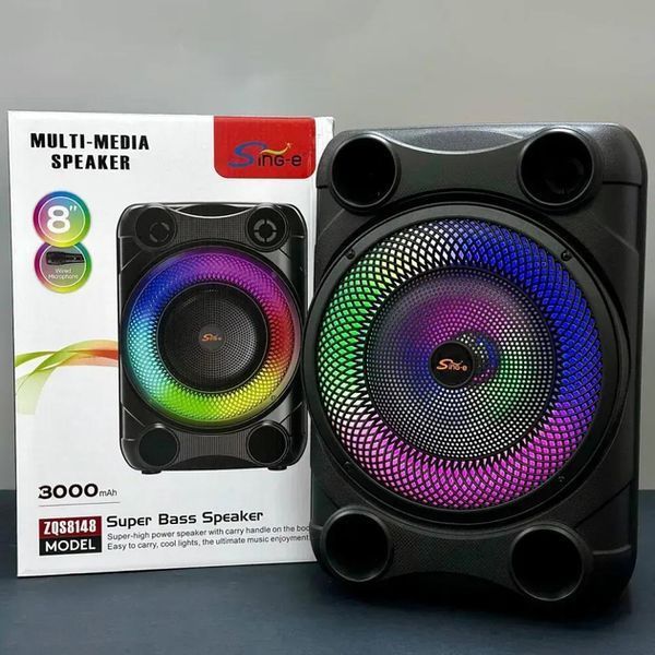 Бездротова караоке колонка з мікрофоном та RGB-підсвічуванням Sing-e ZQS8148 sp10281 фото