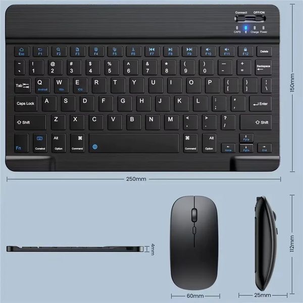 Клавіатура для планшета / Бездротова Bluetooth клавіатура з мишкою BT Combo / Набір 2в1 клавіатура + мишка sp9212-50 фото