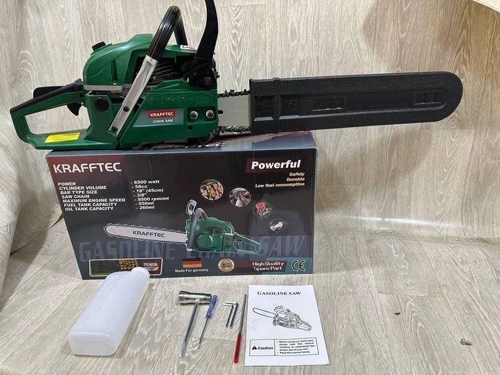 Бензопила ланцюгова 45см 6500Вт 9500 об/хв KRAFFTEC 2018483 фото