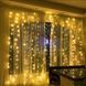 Гірлянда-штора Водоспад 3х2 м, 200 LED світлова завіса зі статичним режимом, тепле світло білий 220 Вт 2125065 фото 4