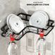 Кутова полиця для ванної кімнати із нержавіючої сталі Corner shower caddy Чорного кольору G9624 фото 4