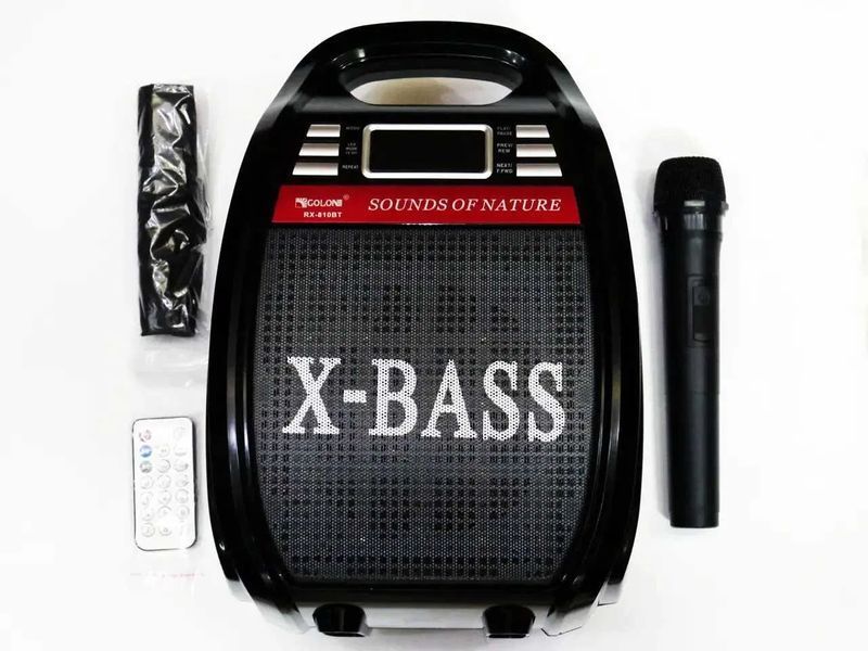 Колонка Golon RX 810 з мікрофоном - портативна Bluetooth колонка з радіо та світломузикою sp362591810 фото
