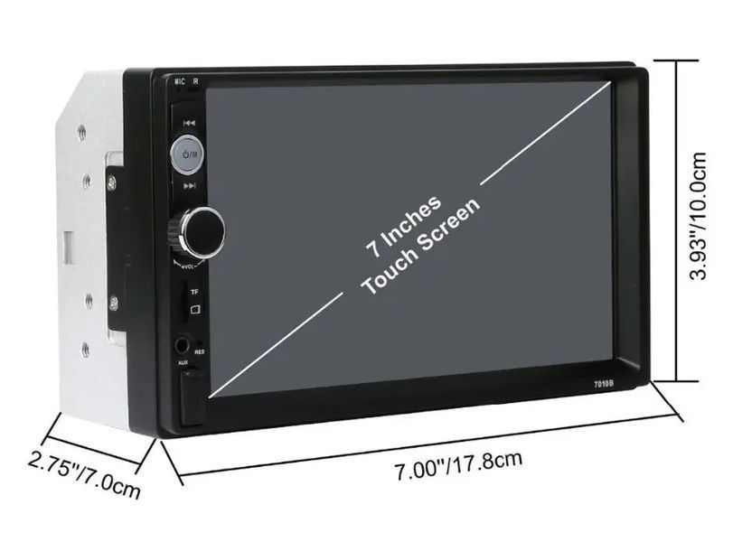 Універсальна автомагнітола 2 Din сенсорна, Bluetooth AMP 7018B, з пультом у комплекті 21910052 фото