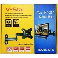 Кріплення кронштейн для телевізорів/моніторів поворотний V-Star 101W 14-27'' Чорний SP875 фото
