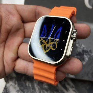 Оранжевые Смарт часы L8 Ultra Max 49 mm 1:1 Apple Watch! AMOLED.Премиум качество. Есть винты и фиксатор ремешка Karl144 фото