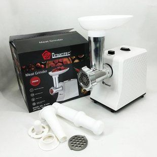 М'ясорубка електрична domotec r3391 2000w, компактна м'ясорубка для дому, м'ясорубка 3 в 1 2019326 фото