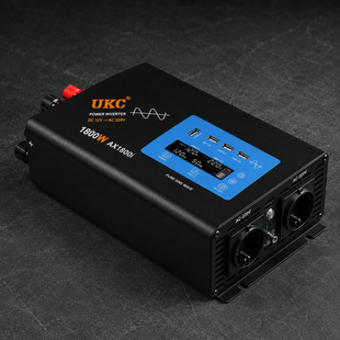 Перетворювач AC/DC 1800W AX Sine з чистим синусом / Інвертор з дисплеєм та виходами: 3 x USB, 1 x Type-C / Перетворювач напруги sp10482 фото