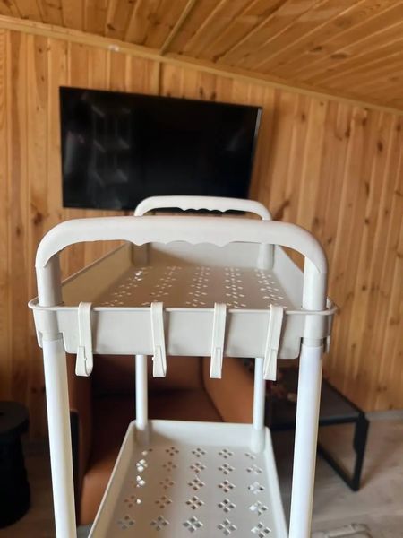 Етажерка на колесах 4 полиці біла підлогова Storage rack AND906 2053421 фото