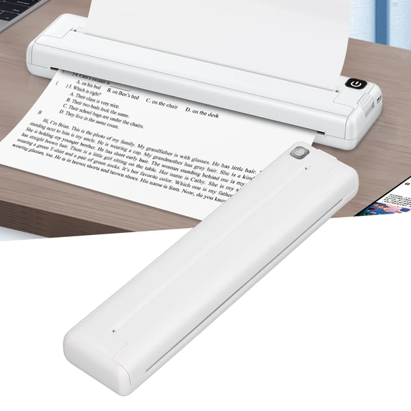 Портативний термопринтер на папері формату A4 Bluetooth-сумісний Portable Thermal Printer Білий 2128594 фото