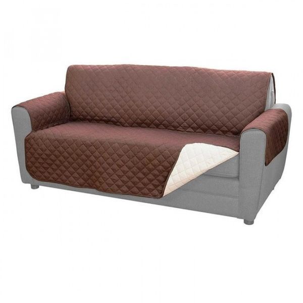 Стьобане покривало-накидка на диван двостороннє Couch Coat VEN0344 фото