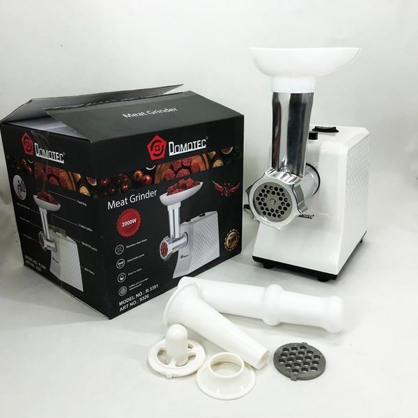 М'ясорубка електрична domotec r3391 2000w, компактна м'ясорубка для дому, м'ясорубка 3 в 1 2019326 фото