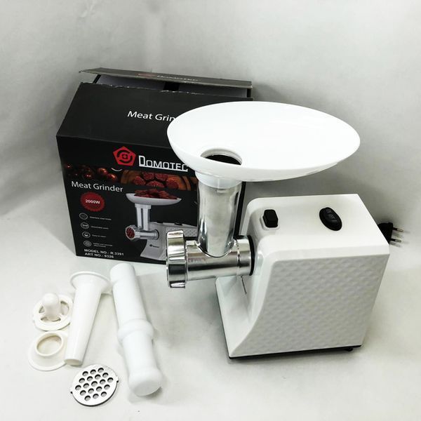 М'ясорубка електрична domotec r3391 2000w, компактна м'ясорубка для дому, м'ясорубка 3 в 1 2019326 фото