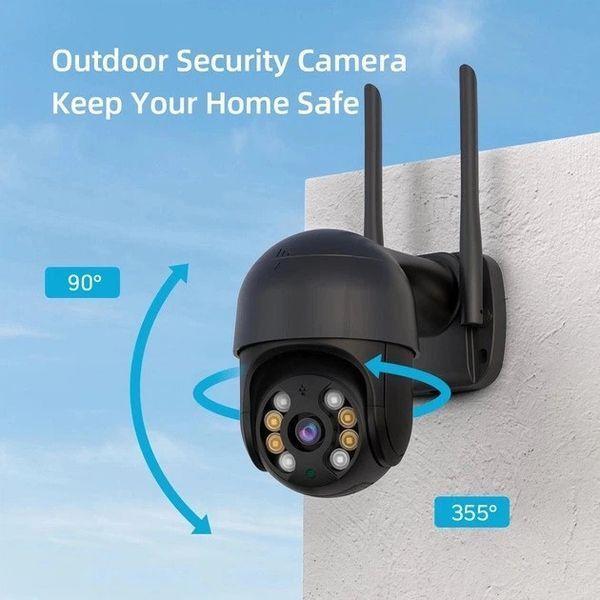 Поворотная Wi-FI IP камера видеонаблюдения 360 / Уличная камера с удаленным доступом 4mp A8-BLACK ICSSE 205856 фото