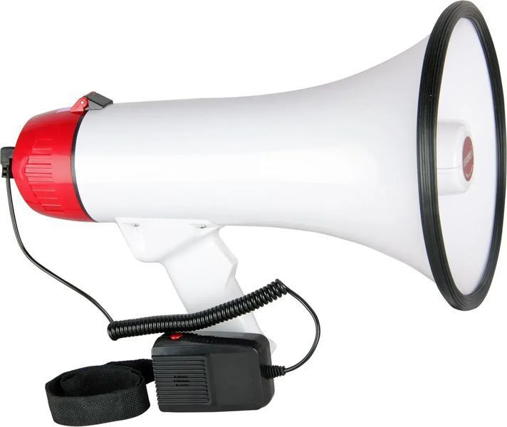 Мегафон гучномовець, ручний рупор з диктофоном та сиреною MEGAPHONE ER-55 12v sp5076 фото