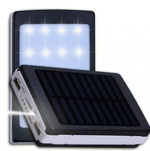 Портативна зарядка Power Bank Metal Led Solar 20000 mah Сонячна панель + Ліхтар sp4531 фото