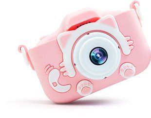 Дитячий цифровий фотоапарат Smart Kids Kitty з 2" екраном 20Мп у силіконовому чохлі "Кішечка" із вбудованими іграми VEN666 фото