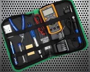 Набір для паяння в чохлі з мультиметром Soldering kit G9769 фото