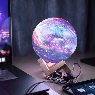Нічний лампа сенсорний 3D космос Moon-light 205669968 фото