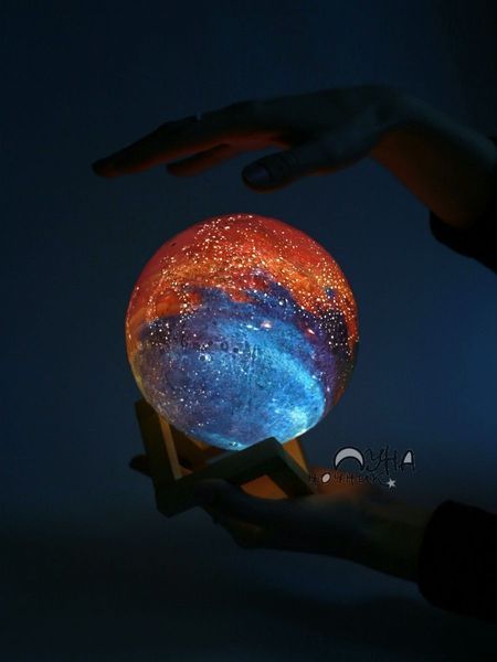 Нічний лампа сенсорний 3D космос Moon-light 205669968 фото