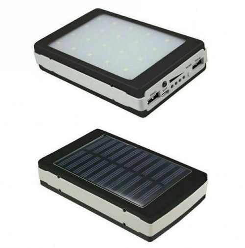 Портативна зарядка Power Bank Metal Led Solar 20000 mah Сонячна панель + Ліхтар sp4531 фото
