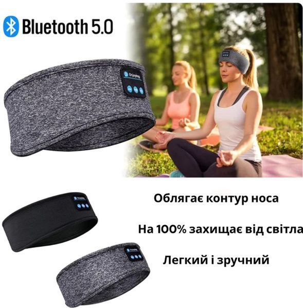 Пов'язка на голову із навушниками Inspire Headband Black (Hebabl) G9737 фото