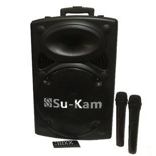 Портативна колонка Su-Kam BT 100D + 1 бездротовий мікрофон (12v/220v) sp7121 фото