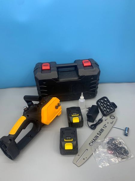 Акумуляторна ланцюгова пила 12 inch Electric SAW YELLOW 1600Вт 21V Li-Ion 7904 2127904 фото