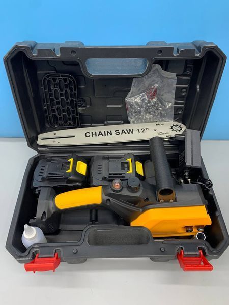 Акумуляторна ланцюгова пила 12 inch Electric SAW YELLOW 1600Вт 21V Li-Ion 7904 2127904 фото