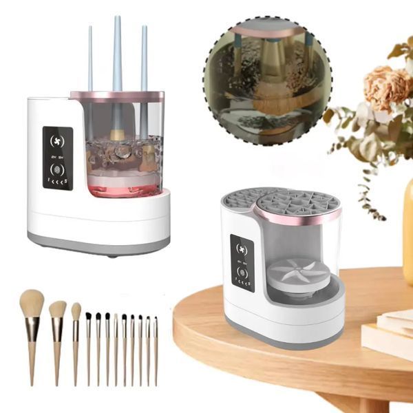 Електричний очищувач пензлів для макіяжу Electric makeup brush cleaner VEN-1046 фото