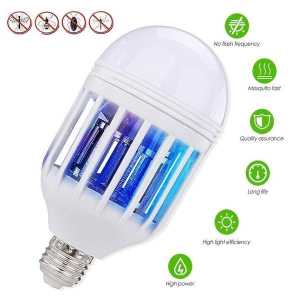 Світлодіодна лампа відлякувач від комарів Mosquito Killer Lamp, 15Вт 50948522 фото