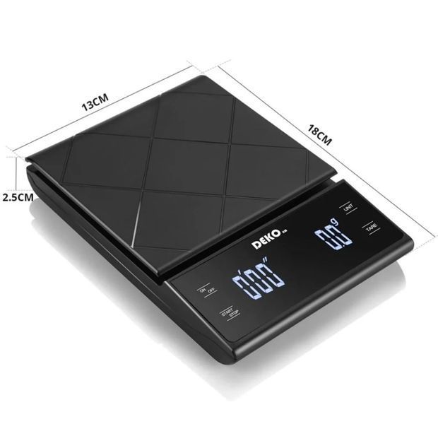 Ваги кавові електронні AND 6012 з таймером та гумовим килимком в комплекті 2054058 фото