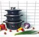 Набір каструль Higher Kitchen НК-301 із гранітним антипригарним покриттям 8 предметів НК-301 фото 9