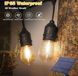 Ретро гірлянда на потужній сонячній батареї 5 м 15 лампочок Bulbs G9114 фото 4