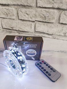 Гірлянда на котушці Роса 50 м,500 LED з пультом Білий G5831 фото