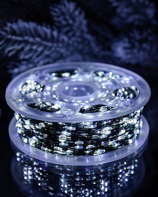 Гірлянда на котушці Роса 50 м,500 LED з пультом Білий G5831 фото