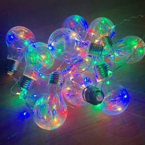 Різнокольоровий Гірлянда RD-9008 лампа Едісона 75 LED 3,2 м Мікс RGB 424334 фото
