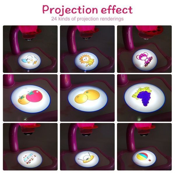 Дитячий стіл проектор для малювання з підсвічуванням Projector Painting 24 Деталі 50900000002 фото