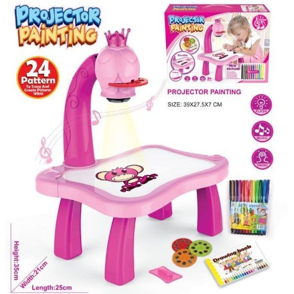 Дитячий стіл проектор для малювання з підсвічуванням Projector Painting 24 Деталі 50900000002 фото